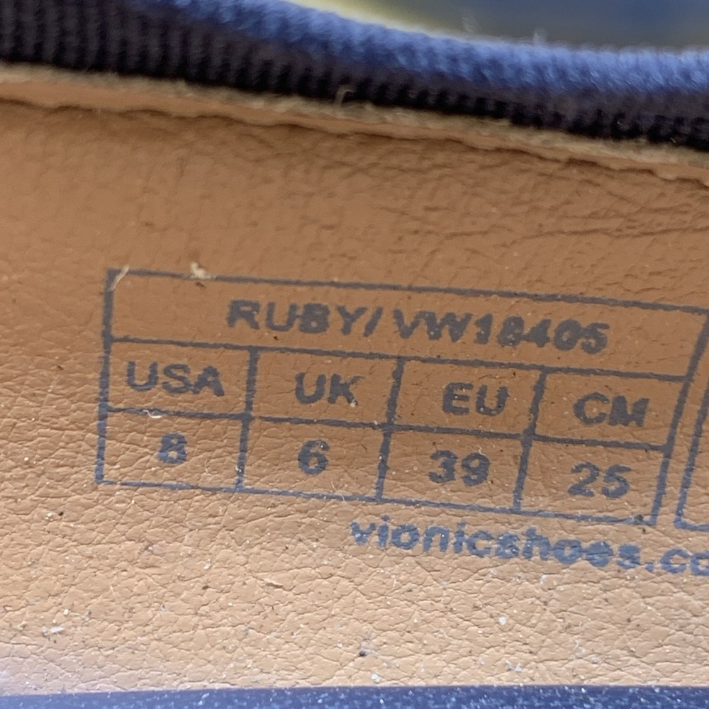 Vionic Ruby Quilted Leather Block Heel Pumps Blue… - image 5